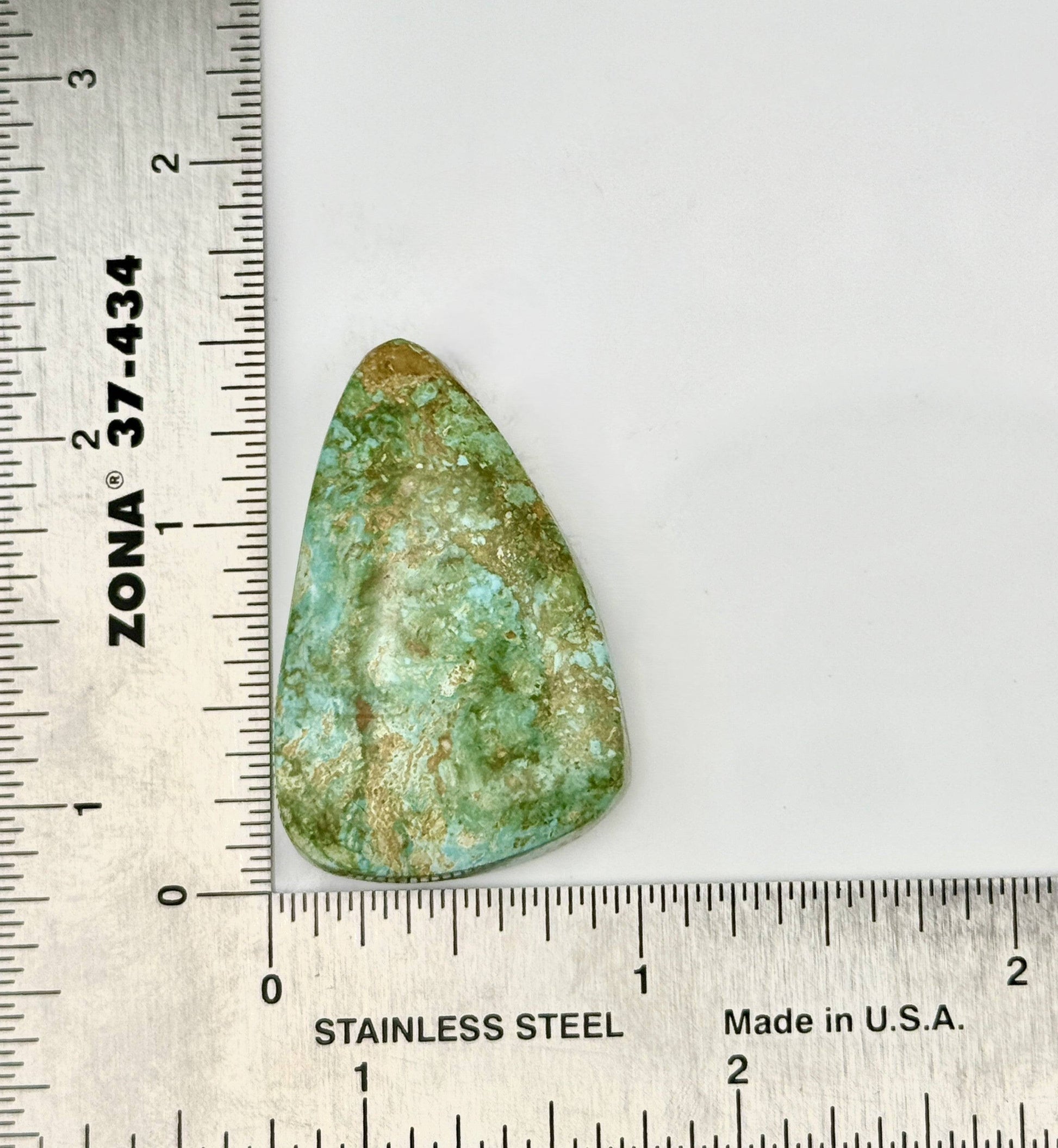 Hand-polished Royston turquoise stone, collectible cabochon for jewelry making
