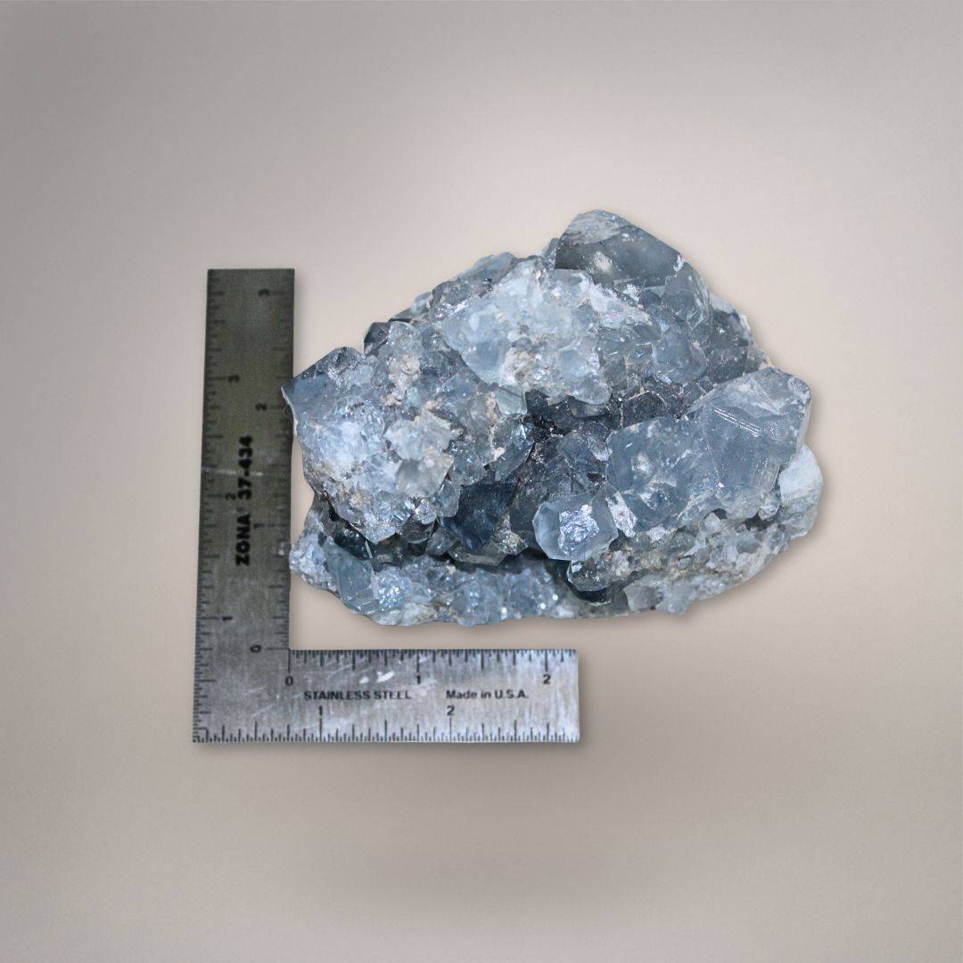 Celestine geode cluster 905g for meditation and decor
