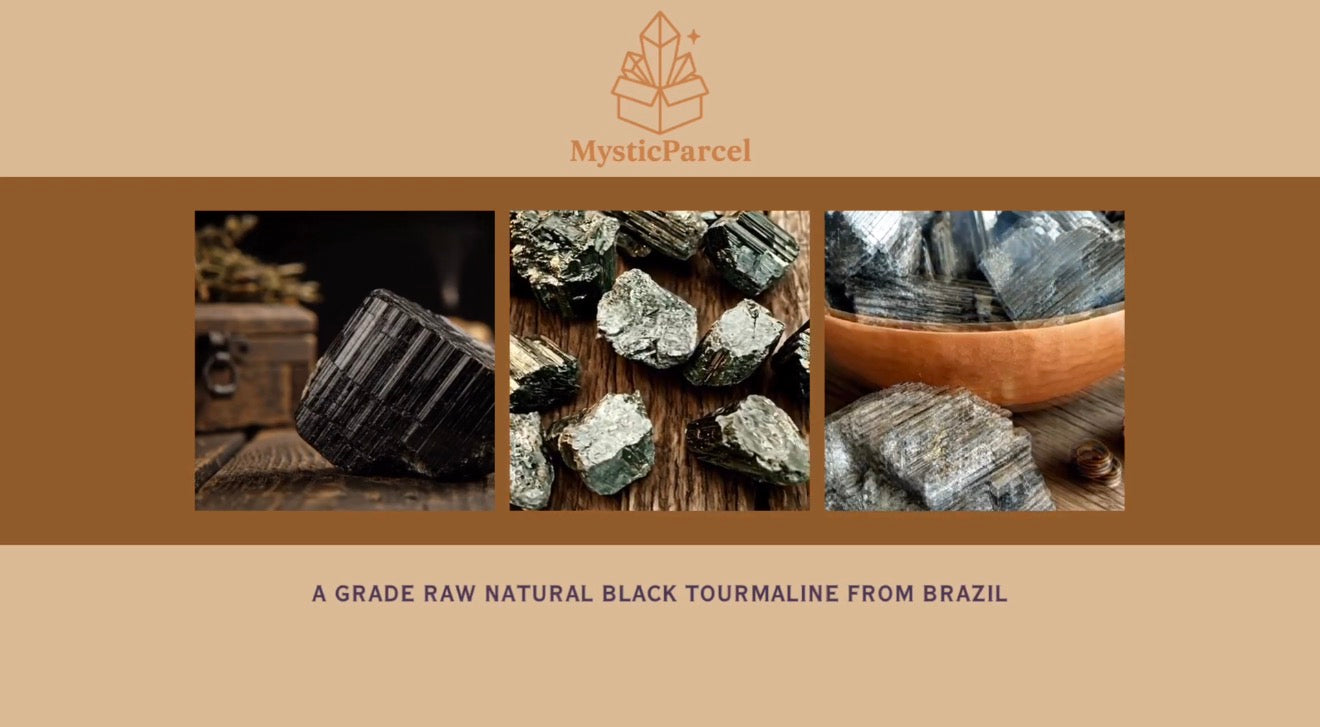 Raw Brazilian Black Tourmaline Ultimate Protection Stone at Mystic Parcel