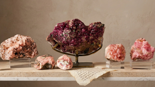Cobaltoan calcite from Katanga Copperbelt Congo showing crystal habits