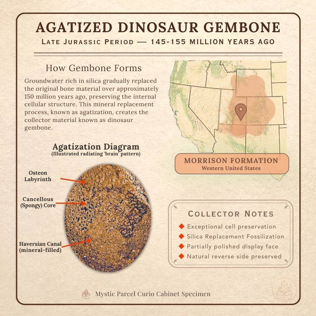 Red Dinosaur Gembone Slab fossil specimen from New Mexico