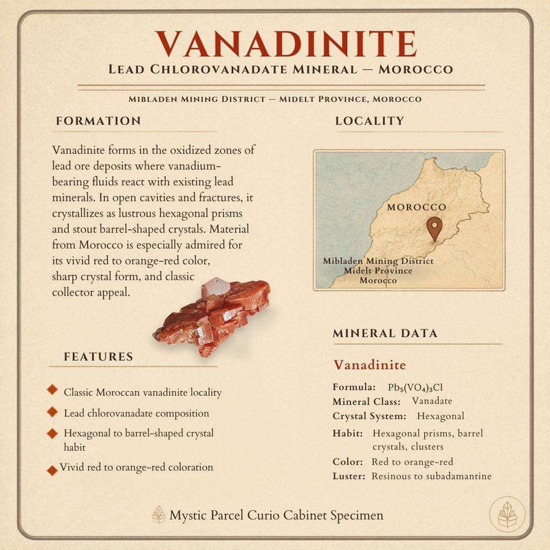 Vanadinite from Mibladen Mining District, Morocco