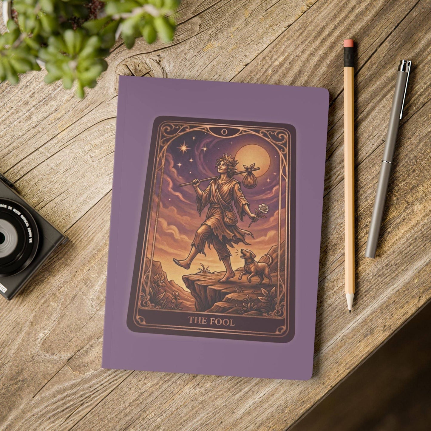 The Fool Tarot Journal cover with illustration