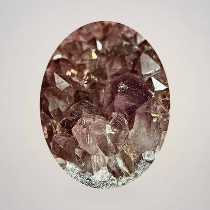 Alaçam Amethyst specimen | 199g emotional balance, spiritual awareness macro view of amethyst points showing clarity, luster, and intricate crystal growth.