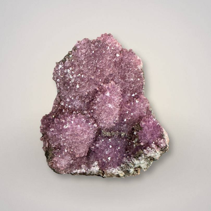Alaçam Amethyst Druzy Specimen — Multi-Peak Crystal Formation (94g) with sparkling purple druzy clusters, ideal for collectors and gemstone displays.