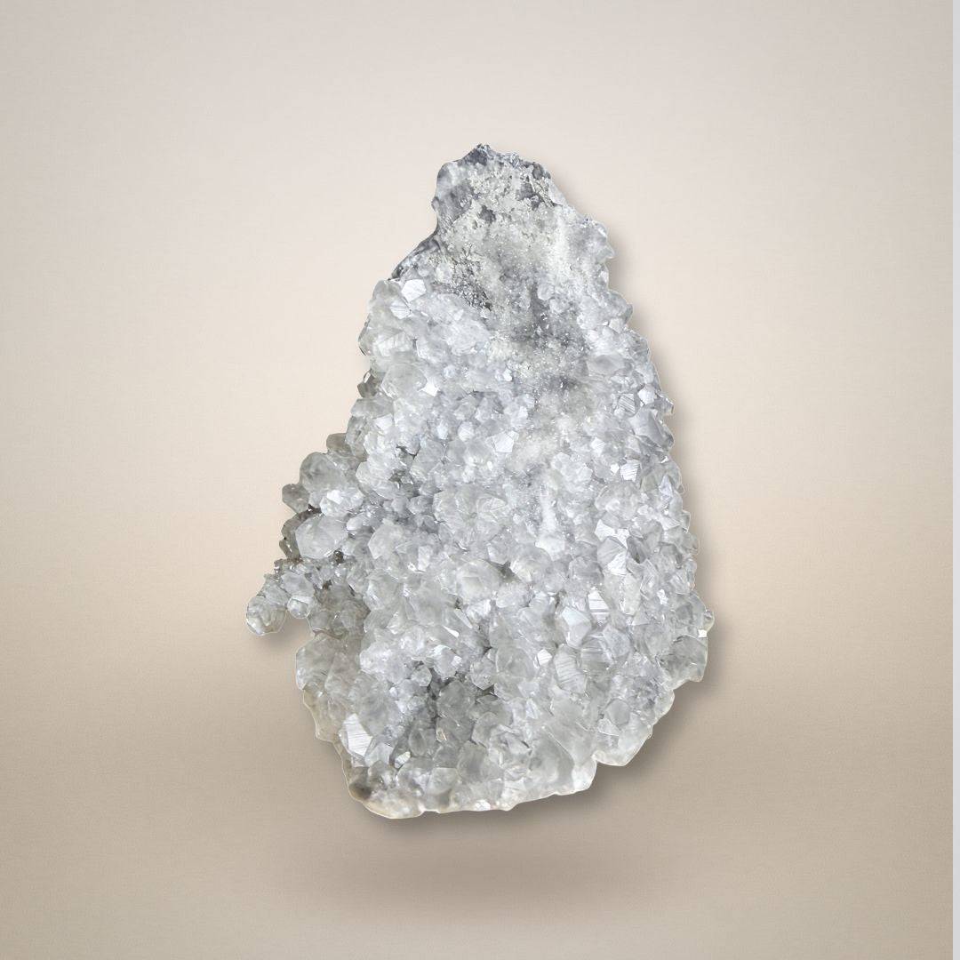 Apophyllite Cluster - Collector Specimen 497g showcasing premium clarity and crystal formation, ideal for mineral collectors and meditation use.