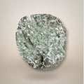 Green Apophyllite Stilbite Specimen - Cluster Geode with shimmering crystals and earthy matrix, ideal for mineral collectors and heart chakra alignment.