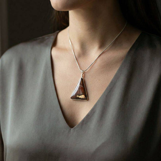 Biggs Jasper necklace worn by model