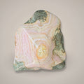 Cobaltoan Calcite stalactite specimen with pink, green, and orange banding from Congo
