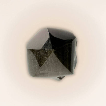 Top view of Gold Sheen Obsidian Generator showcasing polished point and golden sheen, used in metaphysical practices and gemstone collections.