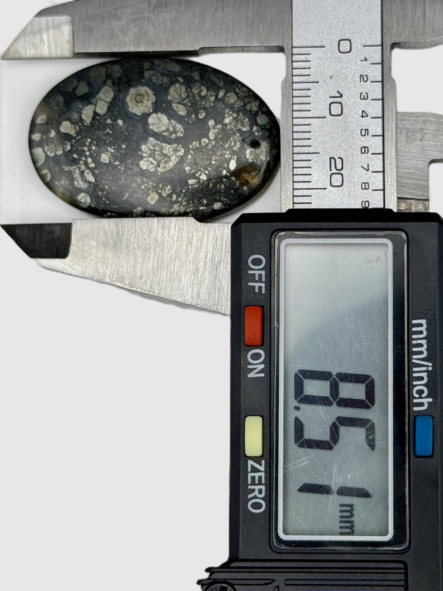 Marcasite cabochon 44 carats polished for jewelry settings - 8.50mm wide