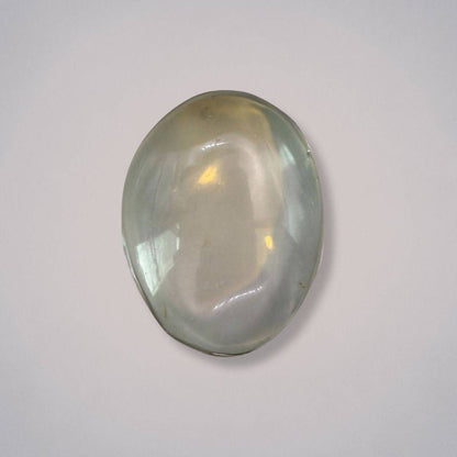 Medium Water Clear Quartz Palm Stone from Brazil with polished finish, ideal for energy work and crystal healing, offered by Mystic Parcel.