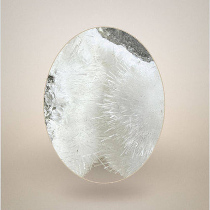 Detailed macro view of Natrolite micro-needles with radiating white crystals, highlighting the unique zeolite structure from Teichelberg.