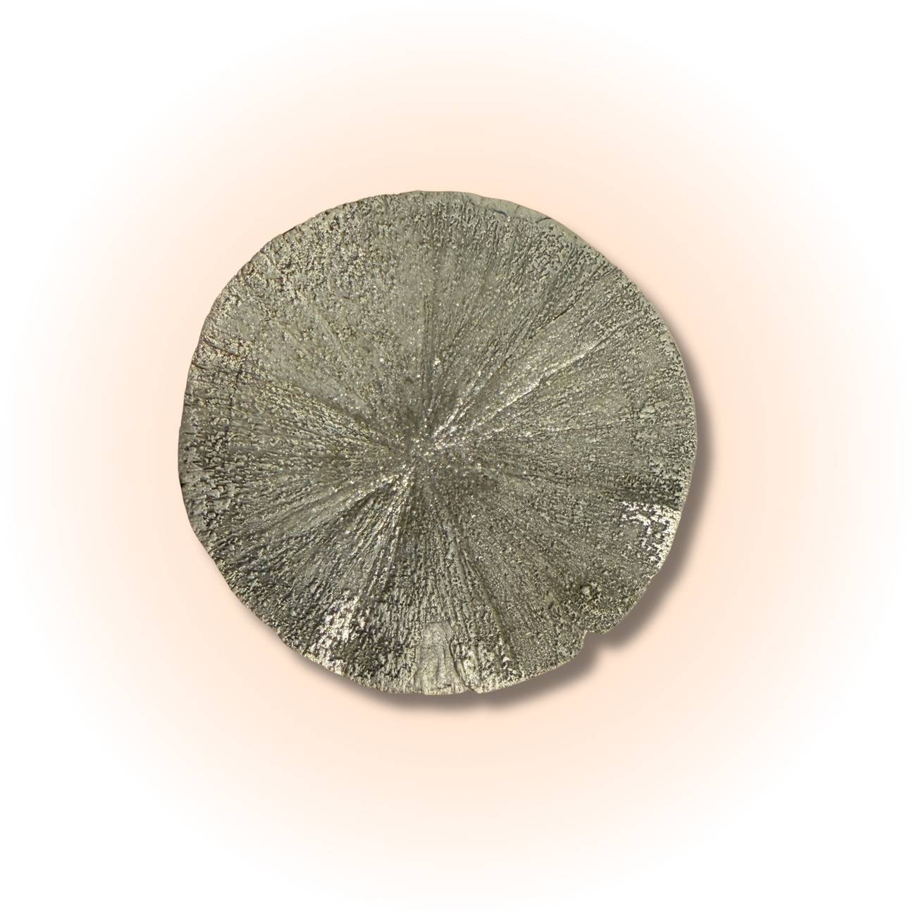 Rare Pyrite Sun Disc with radiant metallic luster and radial symmetry, ideal for boosting confidence and prosperity in mineral collections.