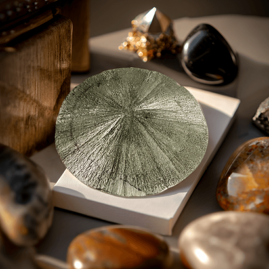 Rare pyrite sun disc from Illinois - natural formation for prosperity