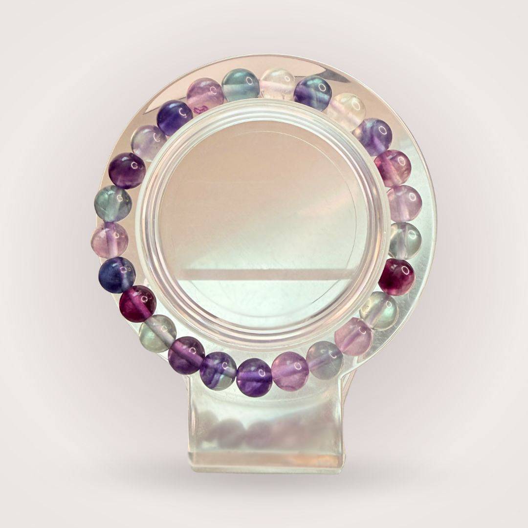 Fluorite beaded bracelet from the Inner Compass Aligned Pairing - Intuition and Clarity Set, designed to support intuition and self-trust.