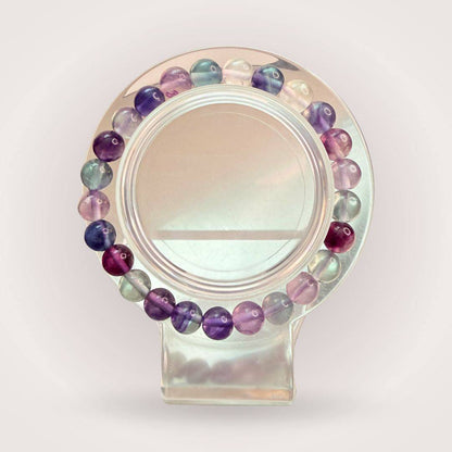 Fluorite beaded bracelet from the Inner Compass Aligned Pairing - Intuition and Clarity Set, designed to support intuition and self-trust.