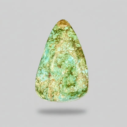 Royston Turquoise Cabochon 58.8ct with green-blue matrix, genuine hand-crafted stone from Nevada for custom jewelry or collectors.