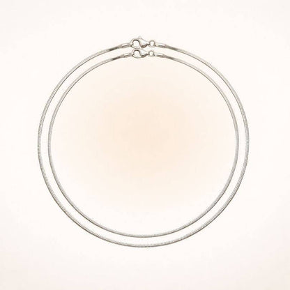 Silver snake chain necklace included in the Path of Prosperity Aligned Pairing, ideal for showcasing the carnelian pendant.