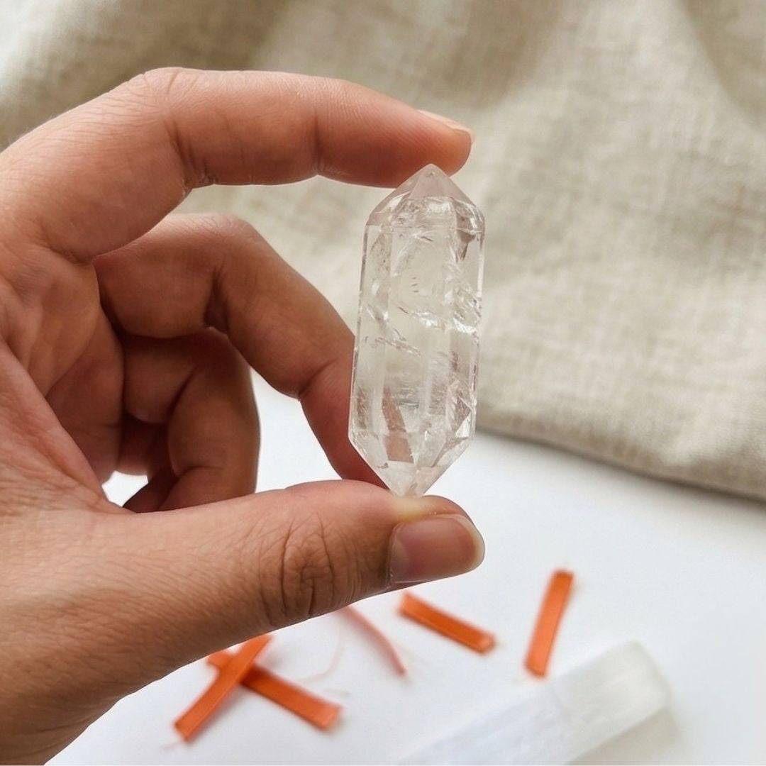 Clear quartz crystal point from Spring Energy Box