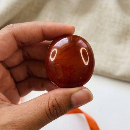 Carnelian gemstone polished