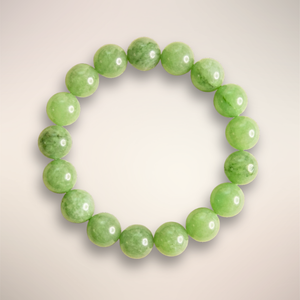 Xiuyan Serpentine 12mm Beaded Bracelet — China