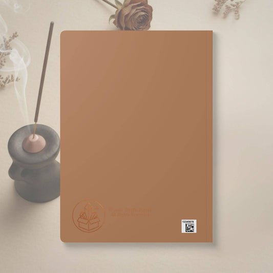 Open blank notebook with lined pages for journaling and note-taking