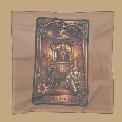 The Chariot Tarot Ritual Cloth with mystical design for spiritual ceremonies