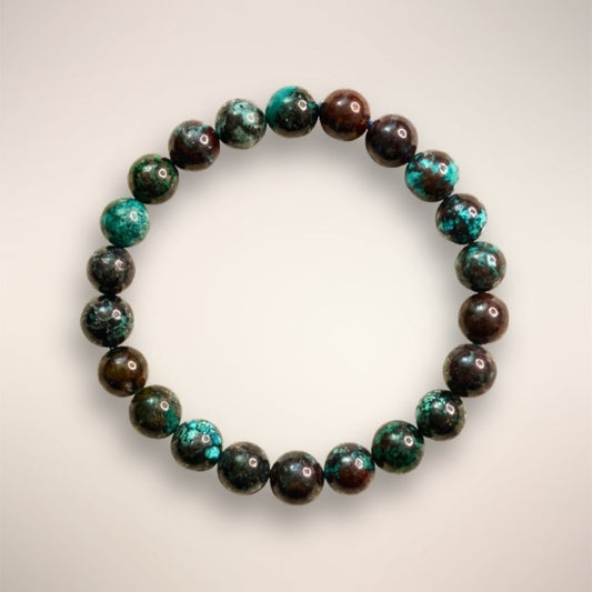 Chrysocolla beaded bracelet from the Still Point Aligned Pairing