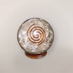Clear Quartz Orgonite Sphere with Copper Spiral
