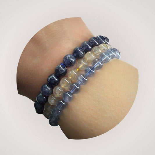 Golden Rutile Quartz Beaded Bracelet 6mm for Manifestation