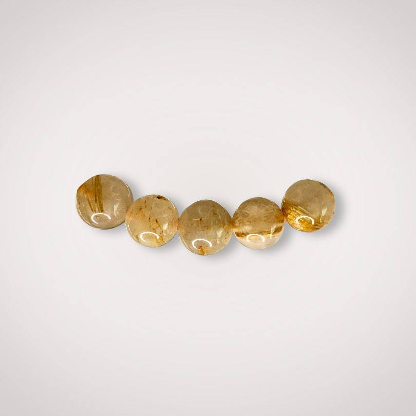 Golden Rutile Quartz Beads