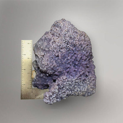 770g Indonesian Grape Agate cluster beside a ruler showing its approximately 4.4-inch cabinet size