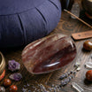 Large Hematoid Quartz Palm Stone for Grounding