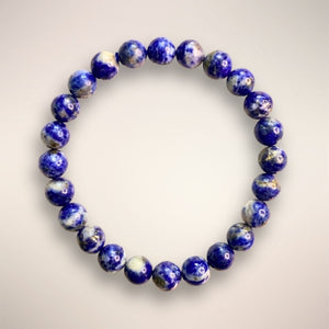 Lapis Lazuli 6mm Beaded Bracelet — Afghanistan