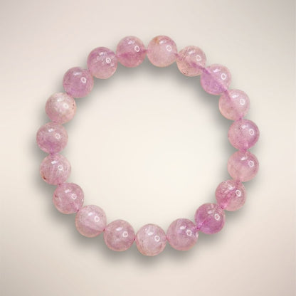 Lavender Amethyst Beaded Bracelet 12mm
