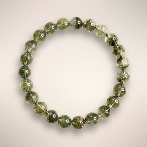 Lodolite (Garden Quartz) 8mm Beaded Bracelet — Brazil
