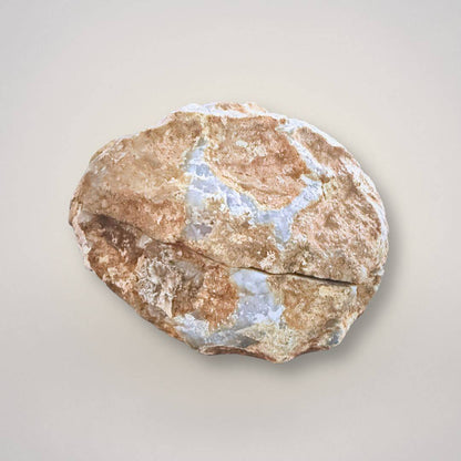 Natural exterior view of full Ngabu Malawi Agate nodule showing rough rind and unpolished outer surface.