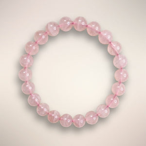 Mangano Calcite 8mm Beaded Bracelet for Heart Healing