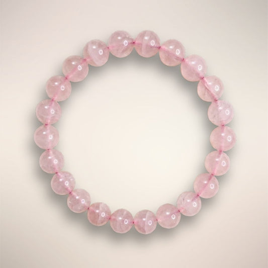 8mm Mangano Calcite beads in soft pink,
