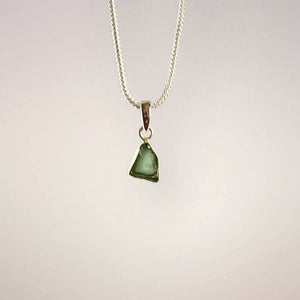 Moldavite Pendant — Natural Freeform, Czech Republic