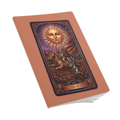 Tarot card with 'The Sun' design on a white background
