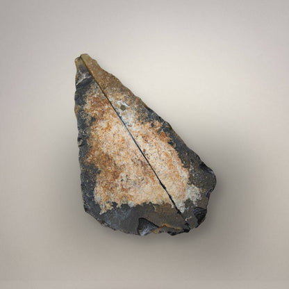 Angular polyhedral agate nodule showing triangular flat-sided geometry