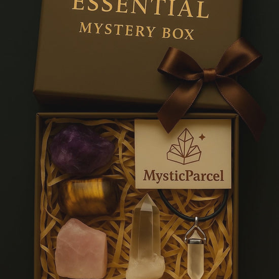 Mystic Parcel Essential box – beginner crystal gift set for balance, clearing, creativity