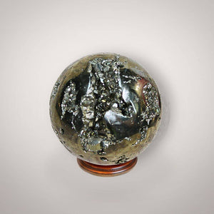 Pyrite Geode Sphere (55-60mm) for Prosperity