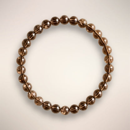 Smoky Quartz Bracelet - 6mm Brazil 