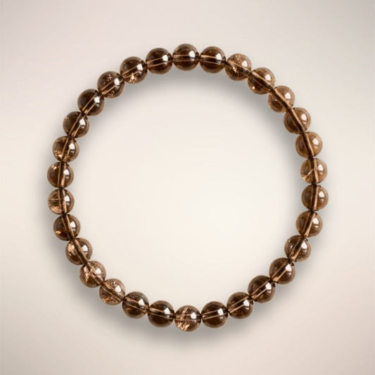 Smoky Quartz Bracelet - 6mm Brazil 