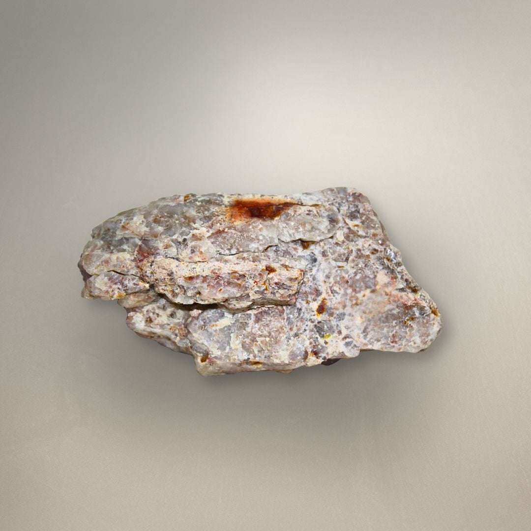 Bottom view of Amethyst Spirit Quartz cluster showing natural quartz matrix and pale purple crystal formation.